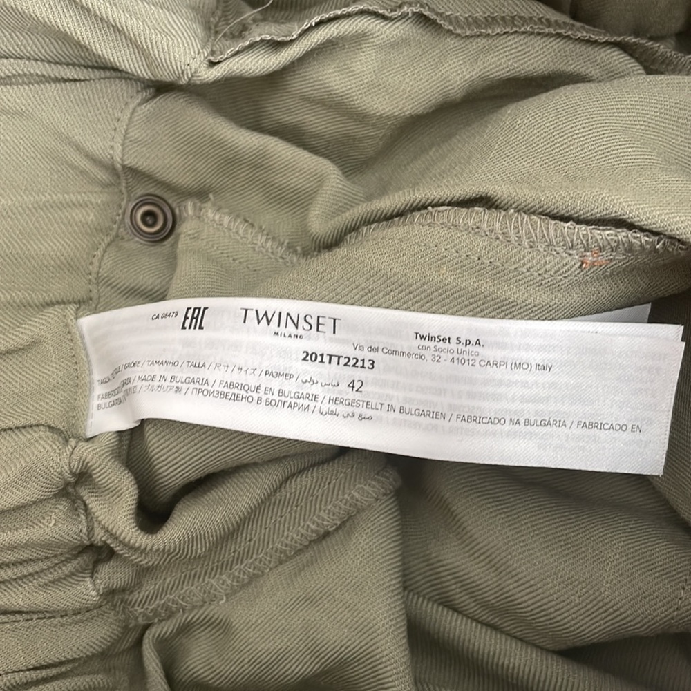 Twinset Canvas and faux leather shorts - Picture 5 of 7